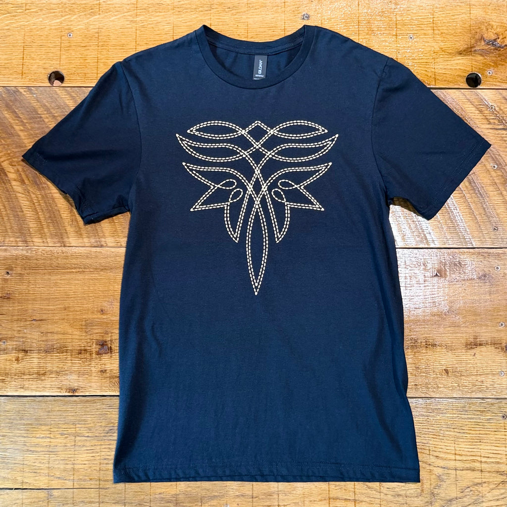 Black Toe Stitched Tee