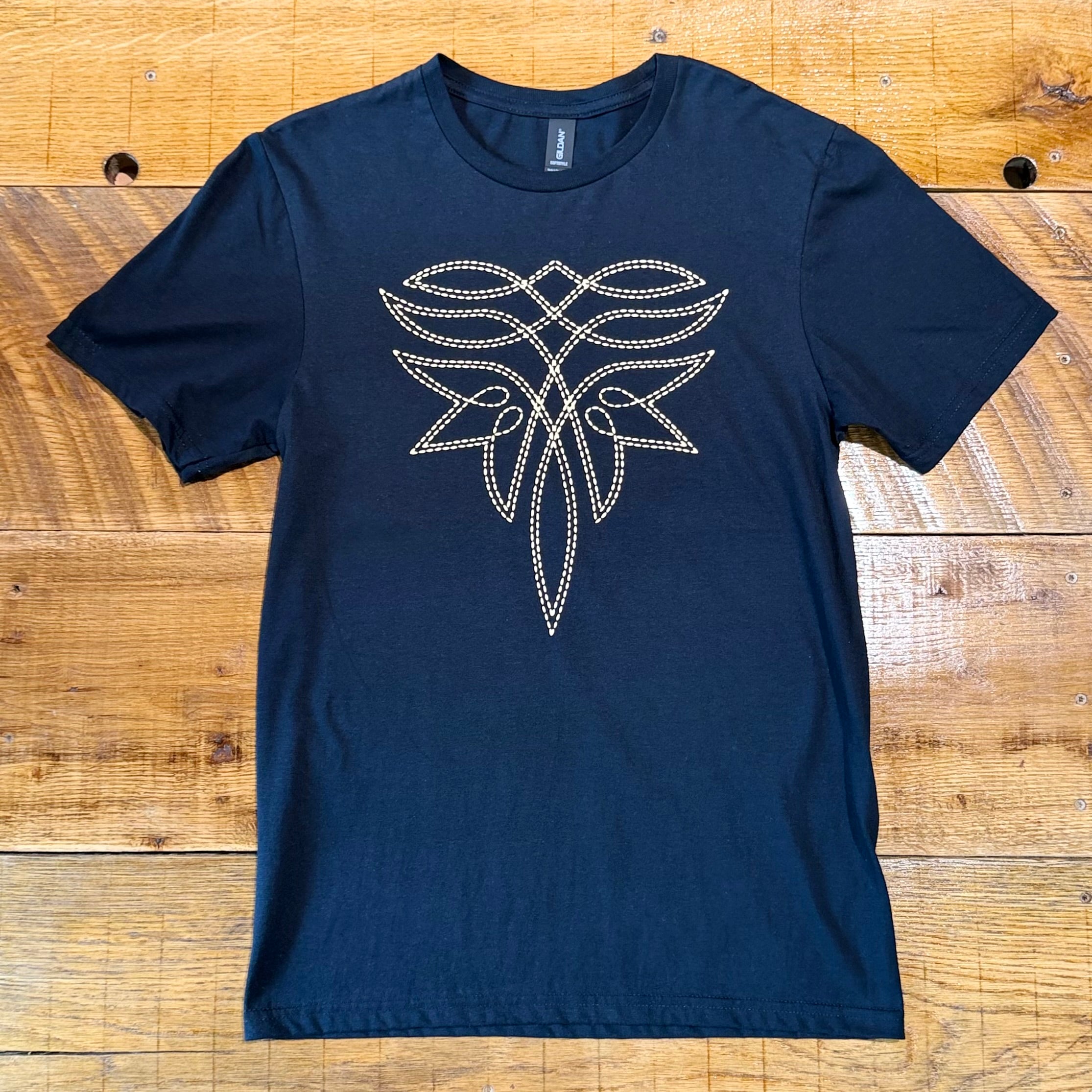 Black Toe Stitched Tee